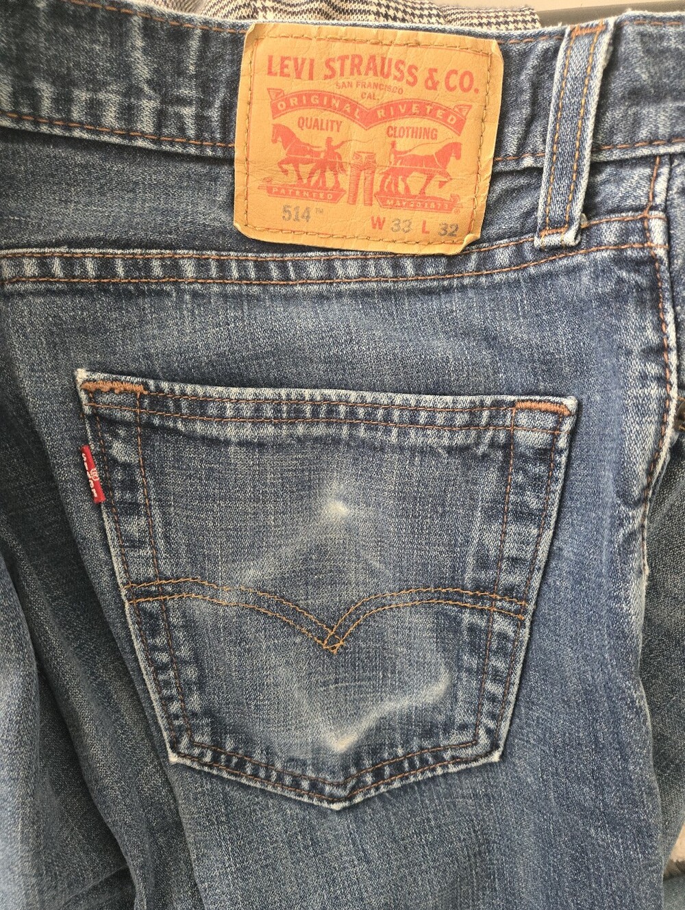 Levis 514 Medium Wash Jeans Size Waist 33 L32 Mens - Picture 4 of 9